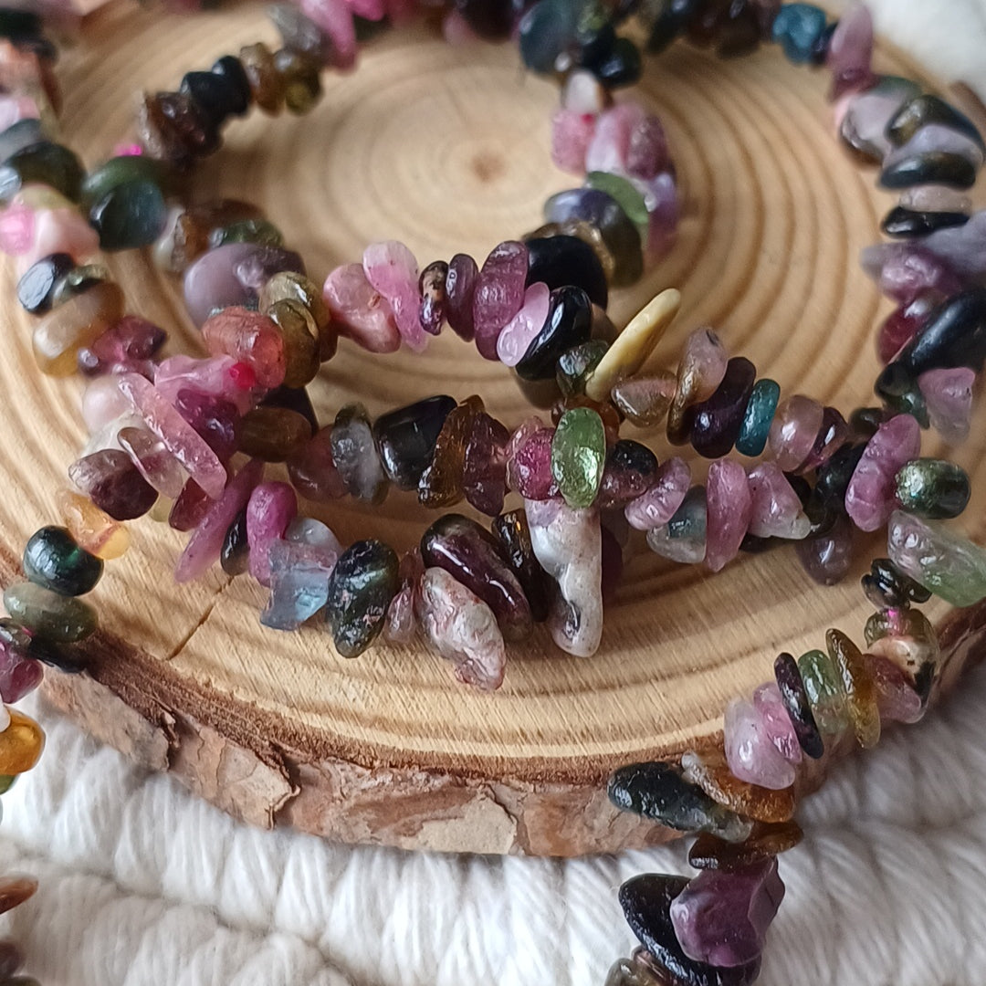 Multicolor Tourmaline Chip Bracelet