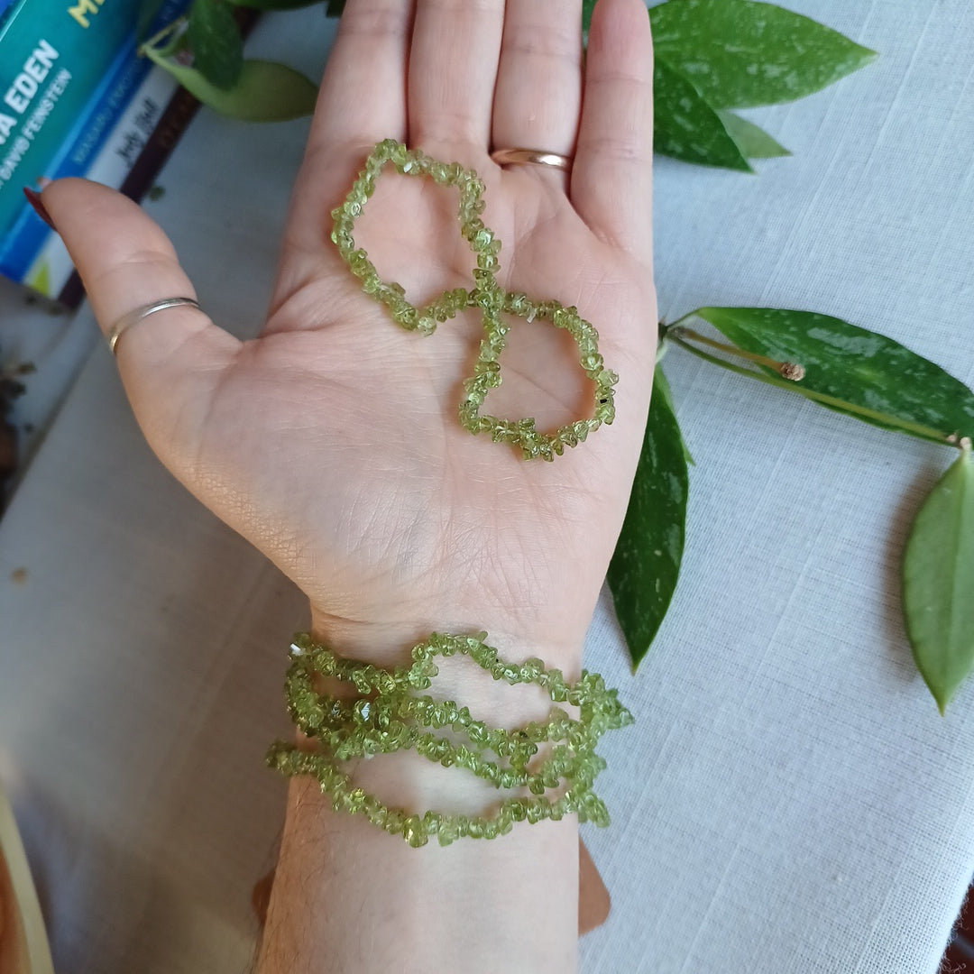 Peridot Chip Bracelet