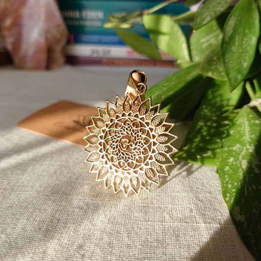 Medalhão em Bronze Mandala OM