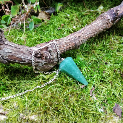 Mini Pêndulo de Quartzo Verde