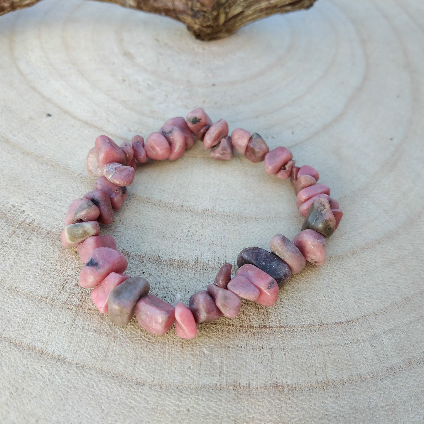 Rhodonite Chip Bracelet