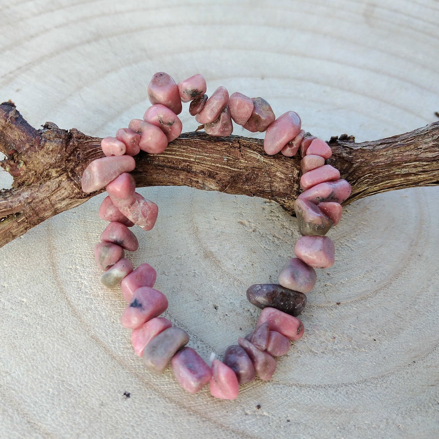 Rhodonite Chip Bracelet