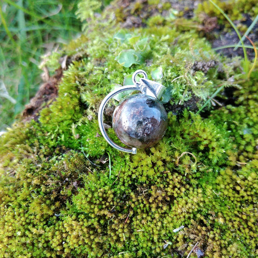 Silver Pendant with Watermelon Tourmaline