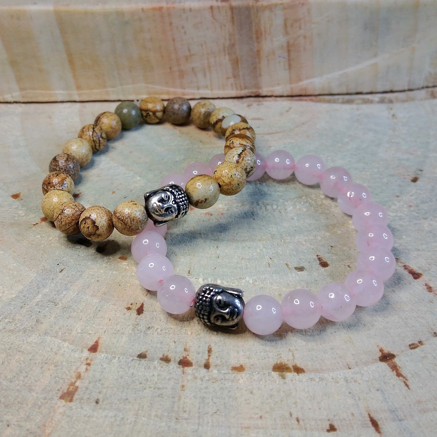 Jasper Landscape Bracelet with Buddha