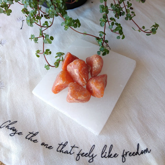 Tumbled Orange Calcite